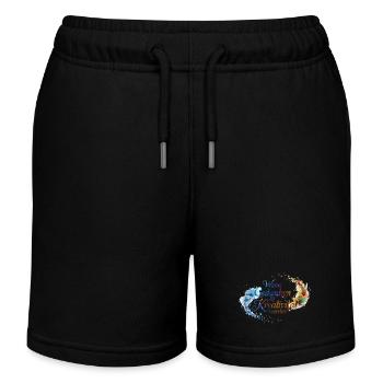 Wenn Gedanken zu Kreativität werden - Schriftzug - Kinder Organic Joggingshorts Mini Bolter von Stanley/Stella - Schwarz - Vorne
