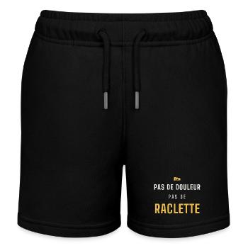 Pas de douleur pas de raclette - Short de jogging enfant bio Stanley/Stella - noir - Devant
