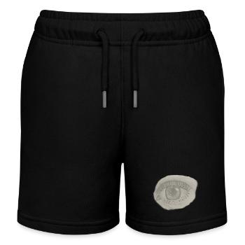 Realistic Eye Drawing - Pencil - Kids Organic Sweat Shorts by Stanley/Stella - black - Front