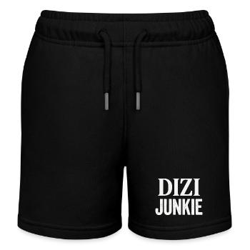 DIZI Junkie Turc Turc Dictons - Short de jogging enfant bio Stanley/Stella - noir - Devant