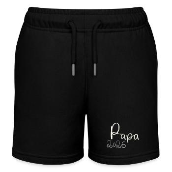 Papa 2026 Handlettering - Kinder Organic Joggingshorts Mini Bolter von Stanley/Stella - Schwarz - Vorne