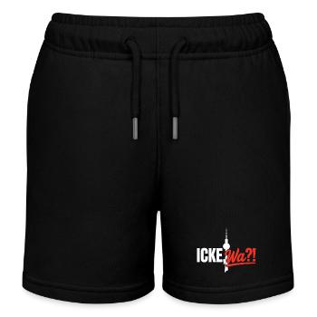 Icke Wa Berlin Fernsehturm Spruch Design - Kinder Organic Joggingshorts Mini Bolter von Stanley/Stella - Schwarz - Vorne