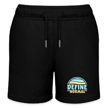 Define Normal Funny Sarcastic Definition Graphic - Kids Organic Sweat Shorts by Stanley/Stella - black - Front