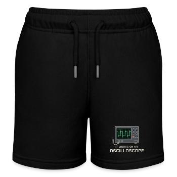 Es funktioniert an meinem Oszilloskop - Kinder Organic Joggingshorts Mini Bolter von Stanley/Stella - Schwarz - Vorne