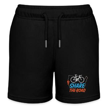 Share The Road - Kids Organic Sweat Shorts by Stanley/Stella - black - Front