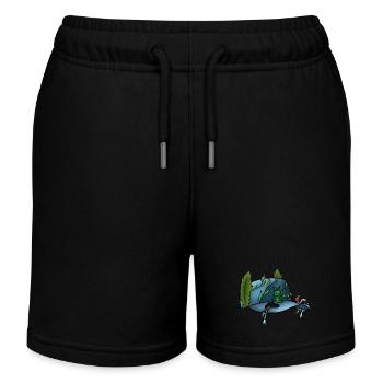 La Casquette De Pousse ! - Short de jogging enfant bio Stanley/Stella - noir - Devant