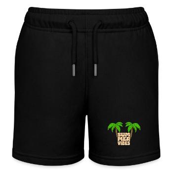 Palmiers Summervibes - Short de jogging enfant bio Stanley/Stella - noir - Devant