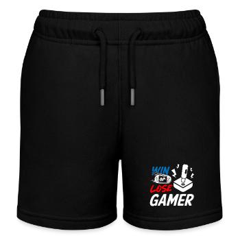 Gagner ou perdre Gamer - Short de jogging enfant bio Stanley/Stella - noir - Devant
