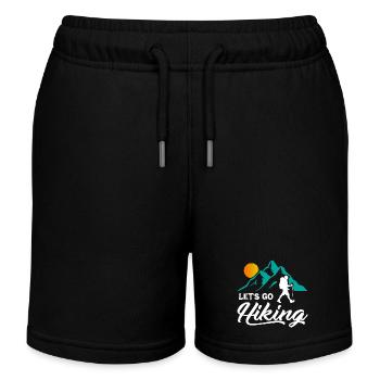 Lets Go Hiking - Kids Organic Sweat Shorts by Stanley/Stella - black - Front