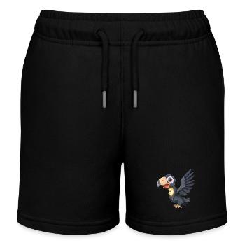 Kalifornischer Kondor in lebhafter Pose - Kinder Organic Joggingshorts Mini Bolter von Stanley/Stella - Schwarz - Vorne