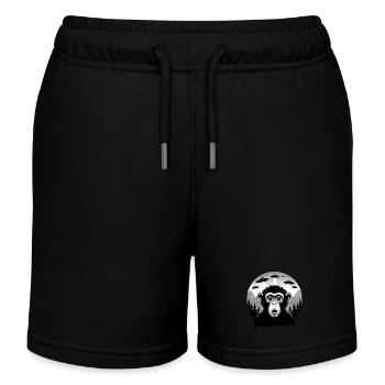 Singe avec OVNI - Short de jogging enfant bio Stanley/Stella - noir - Devant