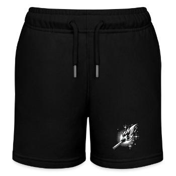 Allumette rétro demi-teinte flamme - Short de jogging enfant bio Stanley/Stella - noir - Devant