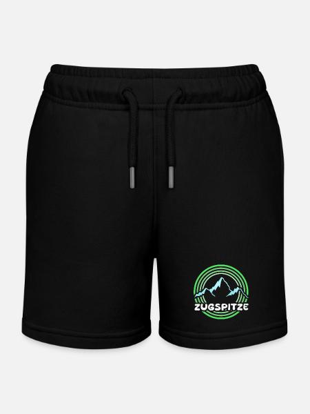 Zugspitze as a mountain - Kids Organic Sweat Shorts by Stanley/Stella - black