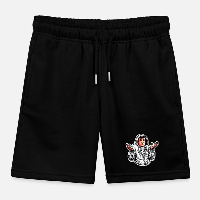 Drôle dessin animé geste sweat à capuche Short de jogging enfant bio Stanley/Stella