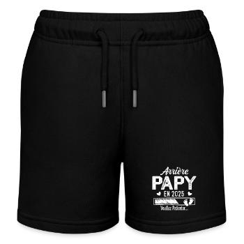 Ur-Opa im Jahr 2025 Geschenk Zukunft Opa - Kinder Organic Joggingshorts Mini Bolter von Stanley/Stella - Schwarz - Vorne