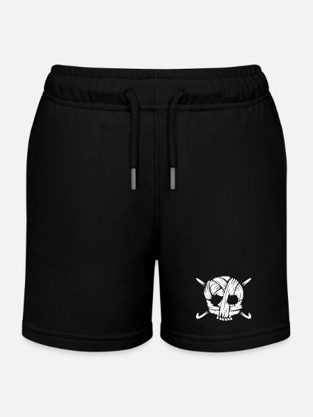 Crochet and Knitting - Czaszka wykonana z wełny - Stanley/Stella børne sweatshorts økologisk - sort