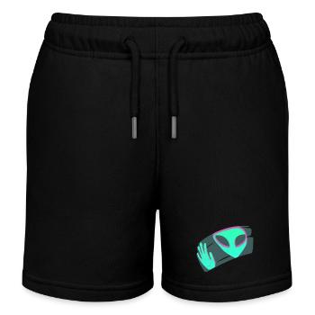 Alien - Kids Organic Sweat Shorts by Stanley/Stella - black - Front