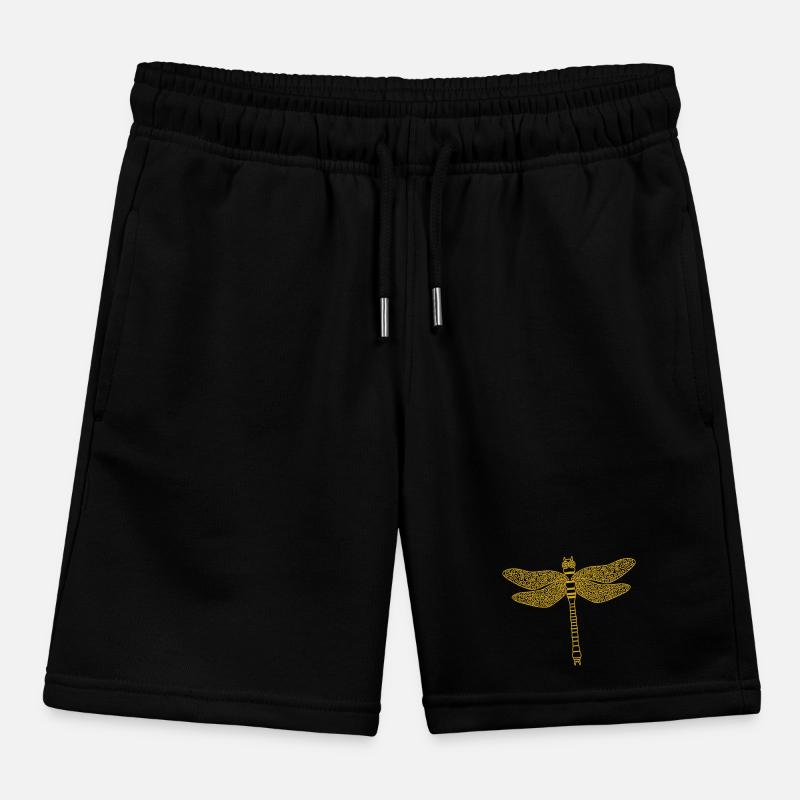 Gold dragonfly Kids Organic Sweat Shorts by Stanley/Stella