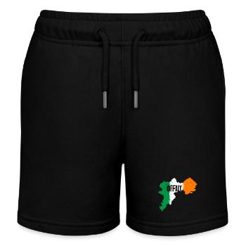 | du comté d’Offaly Irlande Contour de la carte du drapeau - Short de jogging enfant bio Stanley/Stella - noir - Devant