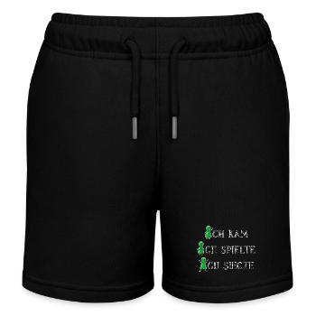 Grün gewinnt immer Brettspieler Glücksshirt - Kinder Organic Joggingshorts Mini Bolter von Stanley/Stella - Schwarz - Vorne