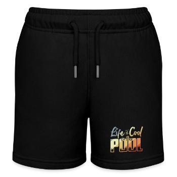 Bademeister Spruch - Kinder Organic Joggingshorts Mini Bolter von Stanley/Stella - Schwarz - Vorne
