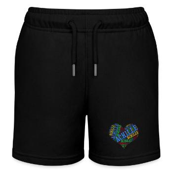 T-shirt cadeau Achille heart heart cloud - Short de jogging enfant bio Stanley/Stella - noir - Devant