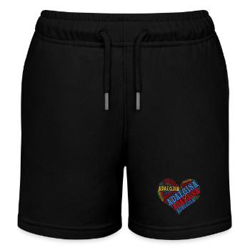 T-Shirt Name Adalgisa Herz Wortwolke T-Shirt - Kinder Organic Joggingshorts Mini Bolter von Stanley/Stella - Schwarz - Vorne