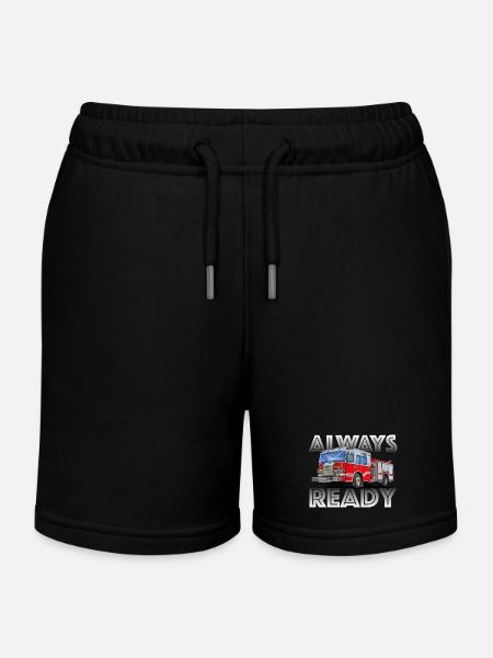 Die Feuerwehr, dein Freund und Helfer - Kinder Organic Joggingshorts Mini Bolter von Stanley/Stella - Schwarz