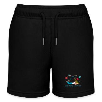 Juste un chapitre de plus citation de lecture amusante - Short de jogging enfant bio Stanley/Stella - noir - Devant