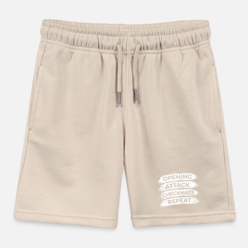 Chess Techniques Kids Organic Sweat Shorts by Stanley/Stella