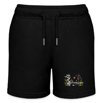 Nature Love Wiese mit Insekten - Kinder Organic Joggingshorts Mini Bolter von Stanley/Stella - Schwarz - Vorne