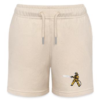 Firefighter Boy - Kids Organic Sweat Shorts by Stanley/Stella - soft Ecru - Front