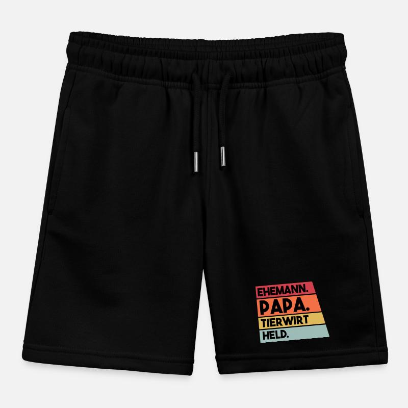 Ehemann Papa Tierwirt Held Kinder Organic Joggingshorts Mini Bolter von Stanley/Stella