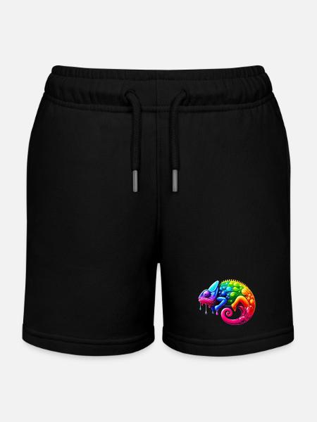 Caméléon - Short de jogging enfant bio Stanley/Stella - noir