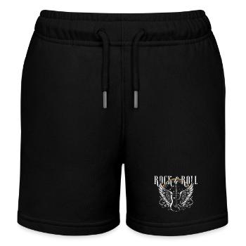 Rock & Roll Guitar - Kids Organic Sweat Shorts by Stanley/Stella - black - Front