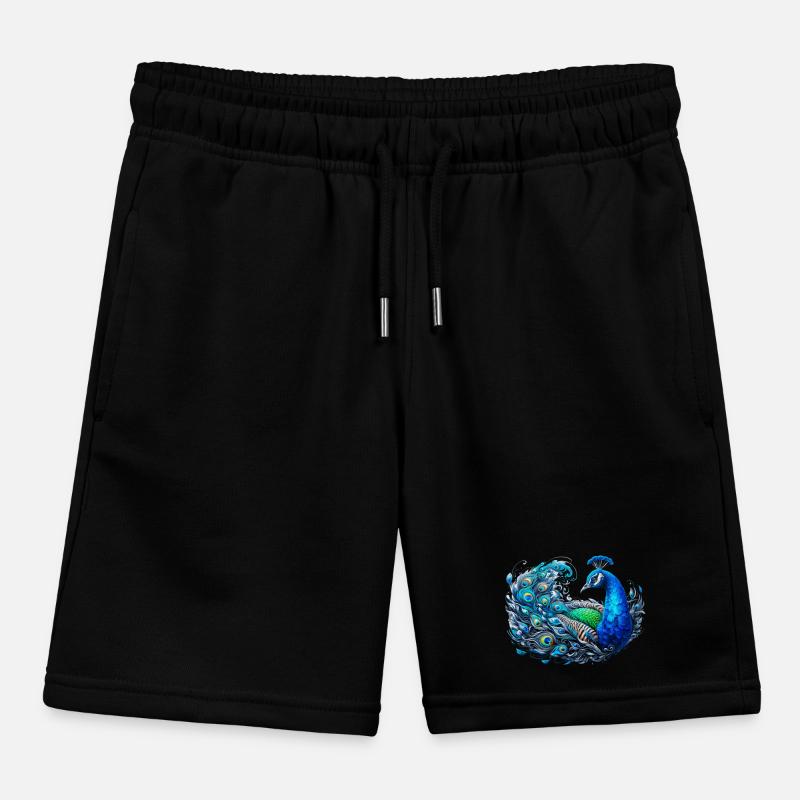 Peacock Kids Organic Sweat Shorts by Stanley/Stella