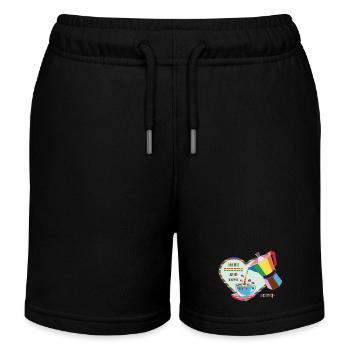Espresso yourself and love :) - Kids Organic Sweat Shorts by Stanley/Stella - black - Front