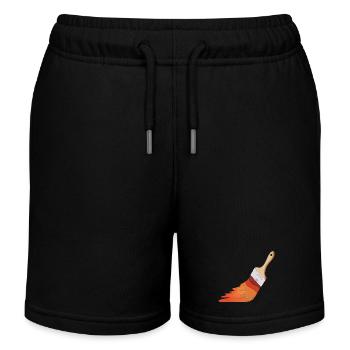 Maler Pinsel - Kinder Organic Joggingshorts Mini Bolter von Stanley/Stella - Schwarz - Vorne