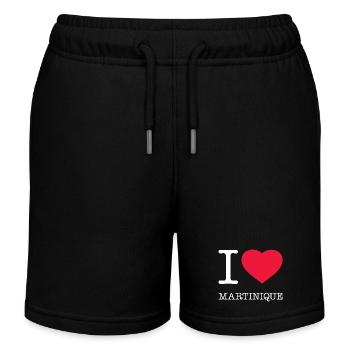 I LOVE MARTINIQUE - Kinder Organic Joggingshorts Mini Bolter von Stanley/Stella - Schwarz - Vorne