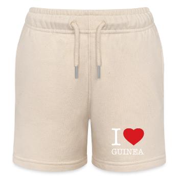 I LOVE GUINEA - Kids Organic Sweat Shorts by Stanley/Stella - soft Ecru - Front