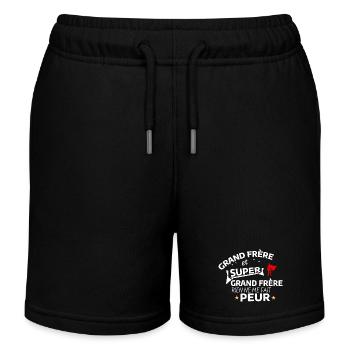 Super Grand Frère Paraphrase Heroïque - Short de jogging enfant bio Stanley/Stella - noir - Devant