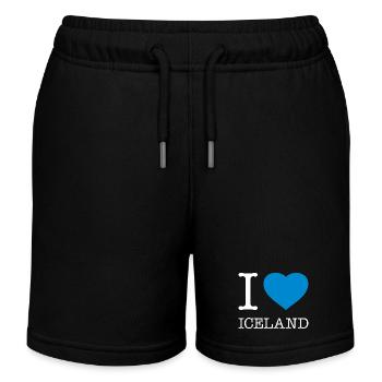 J’ADORE L’ISLANDE - Short de jogging enfant bio Stanley/Stella - noir - Devant