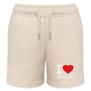 I LOVE KUNG FU - Kinder Organic Joggingshorts Mini Bolter von Stanley/Stella - Natur - Vorne