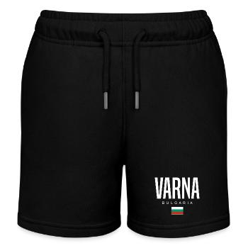 Varna Bulgaria - Kids Organic Sweat Shorts by Stanley/Stella - black - Front