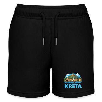 Île de Crète - Short de jogging enfant bio Stanley/Stella - noir - Devant