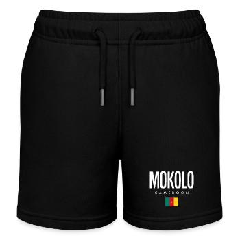 Mokolo Kamerun Kameruner - Kinder Organic Joggingshorts Mini Bolter von Stanley/Stella - Schwarz - Vorne