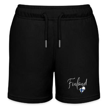 Ich liebe Finnland, hergestellt in Finnland - Kinder Organic Joggingshorts Mini Bolter von Stanley/Stella - Schwarz - Vorne