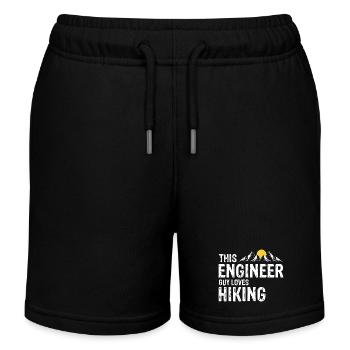 Ingénieur qui fait des randonnées Proud Trail Trekker Outdoor Fan - Short de jogging enfant bio Stanley/Stella - noir - Devant