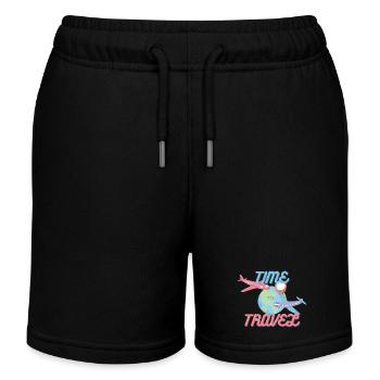 Time to Travel - Kids Organic Sweat Shorts by Stanley/Stella - black - Front