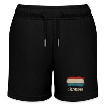 Flagge von Luxemburg, ich liebe Luxemburg - Kinder Organic Joggingshorts Mini Bolter von Stanley/Stella - Schwarz - Vorne